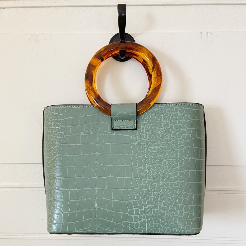 Faux Leather Mini Bag with Shoulder Strap
